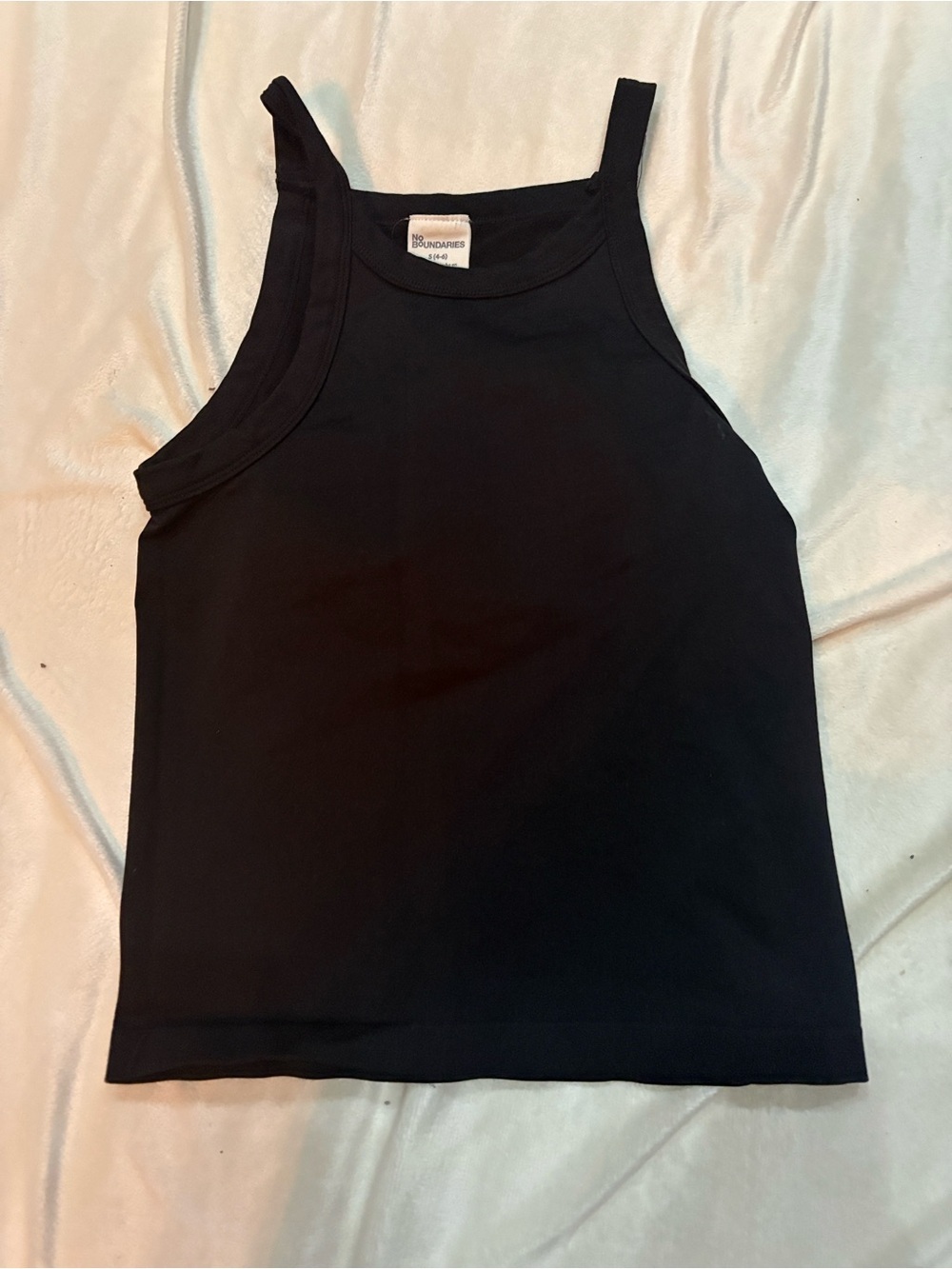 No Boundaries Black Ribbed Tank Top